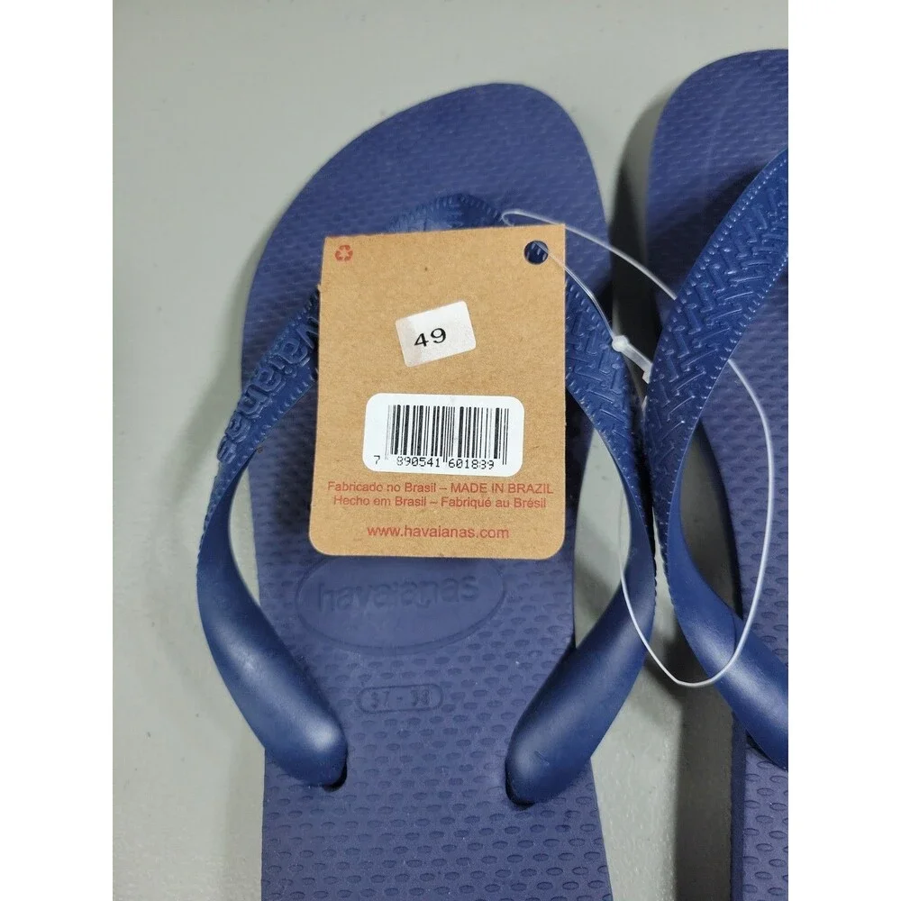 Havaiana Flip Flop Sandal Blue, US 7/8 W 6/7 M 37-38 NWT